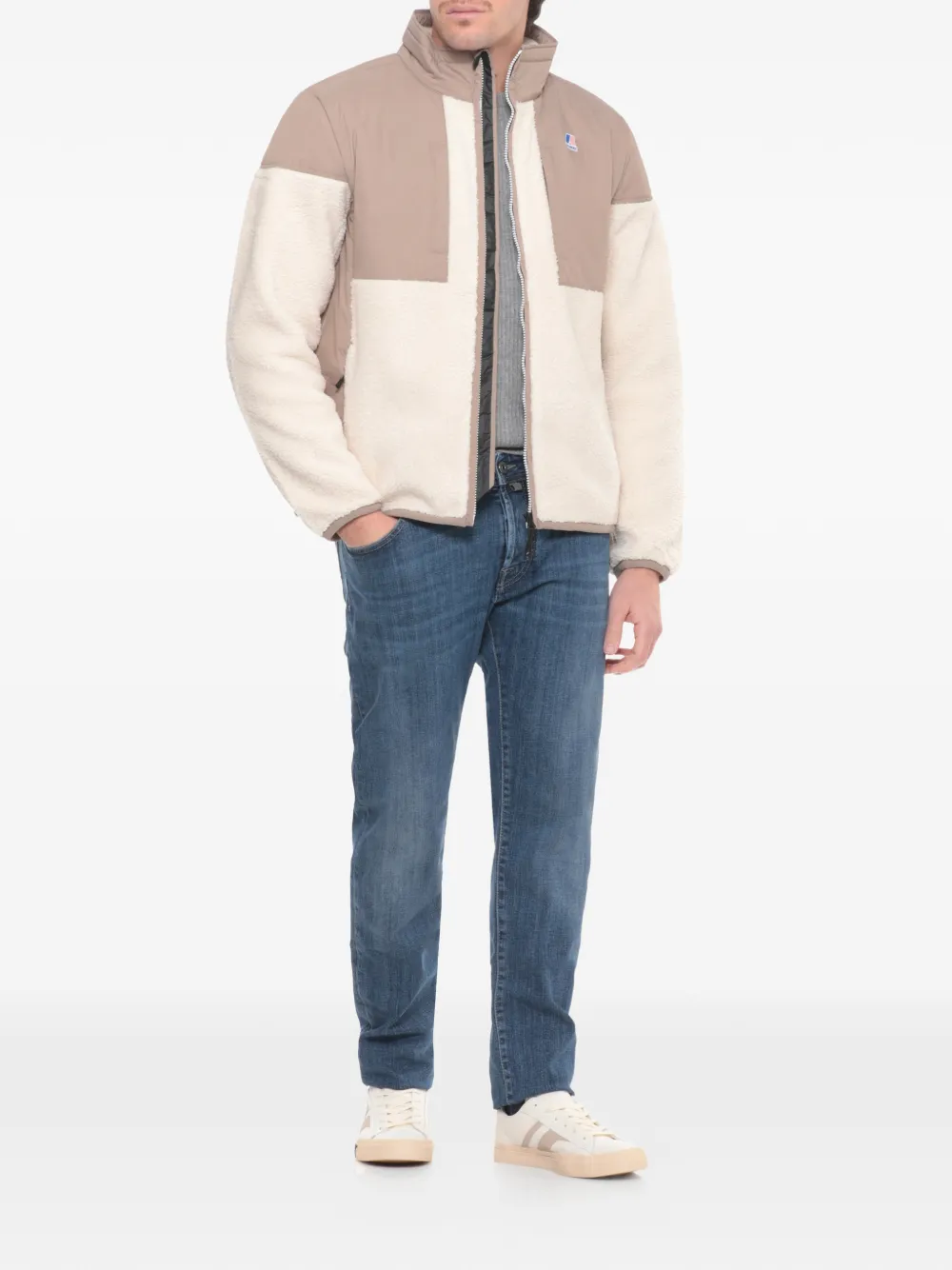 K-Way Sixte 4.0 jack met rits Beige
