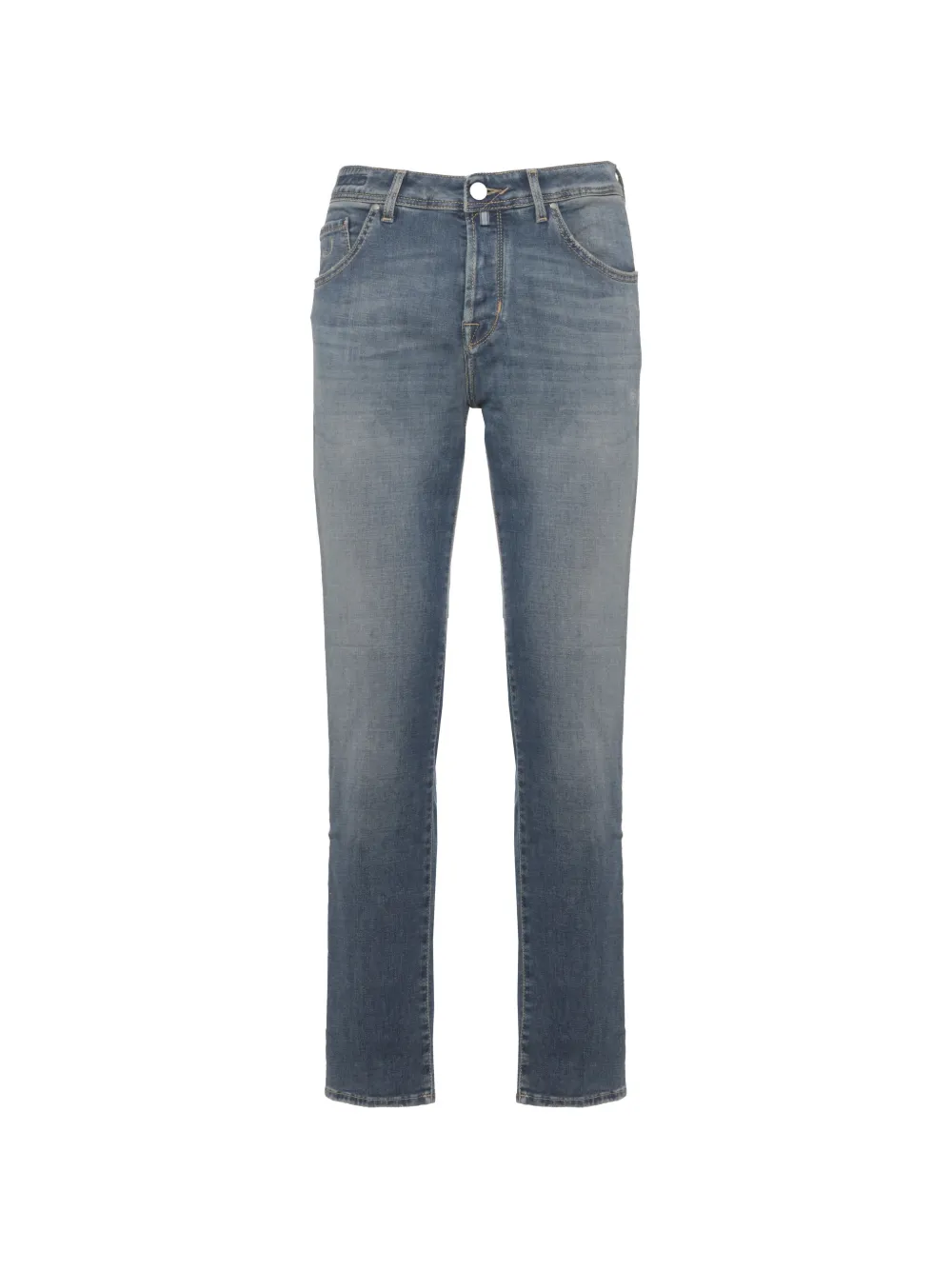 Jacob Cohën logo-patch straight jeans - Blu