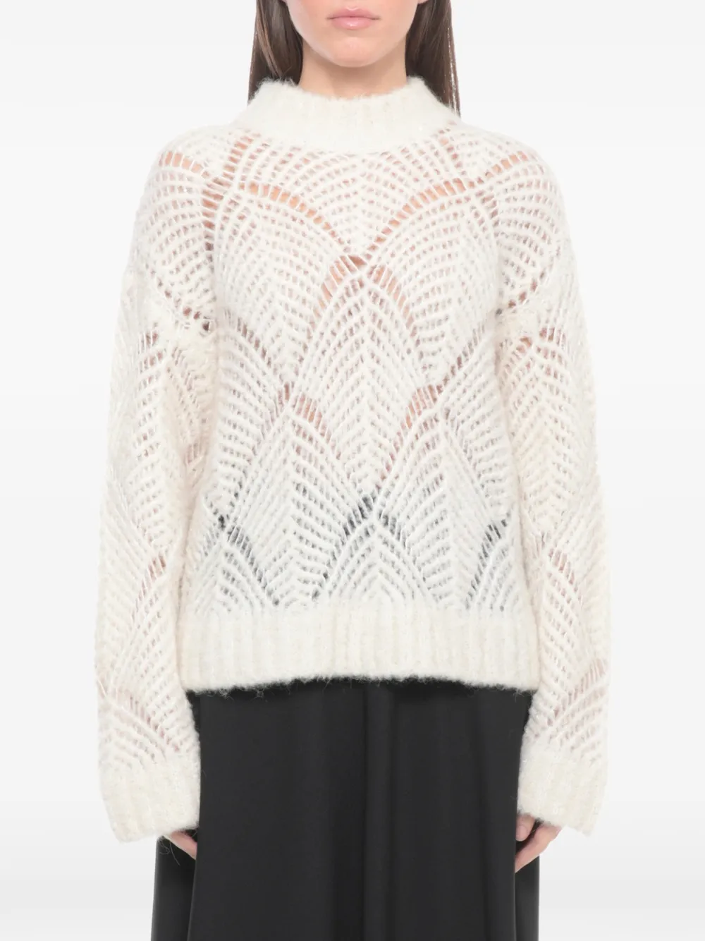 Antonelli openwork sweater - Toni neutri