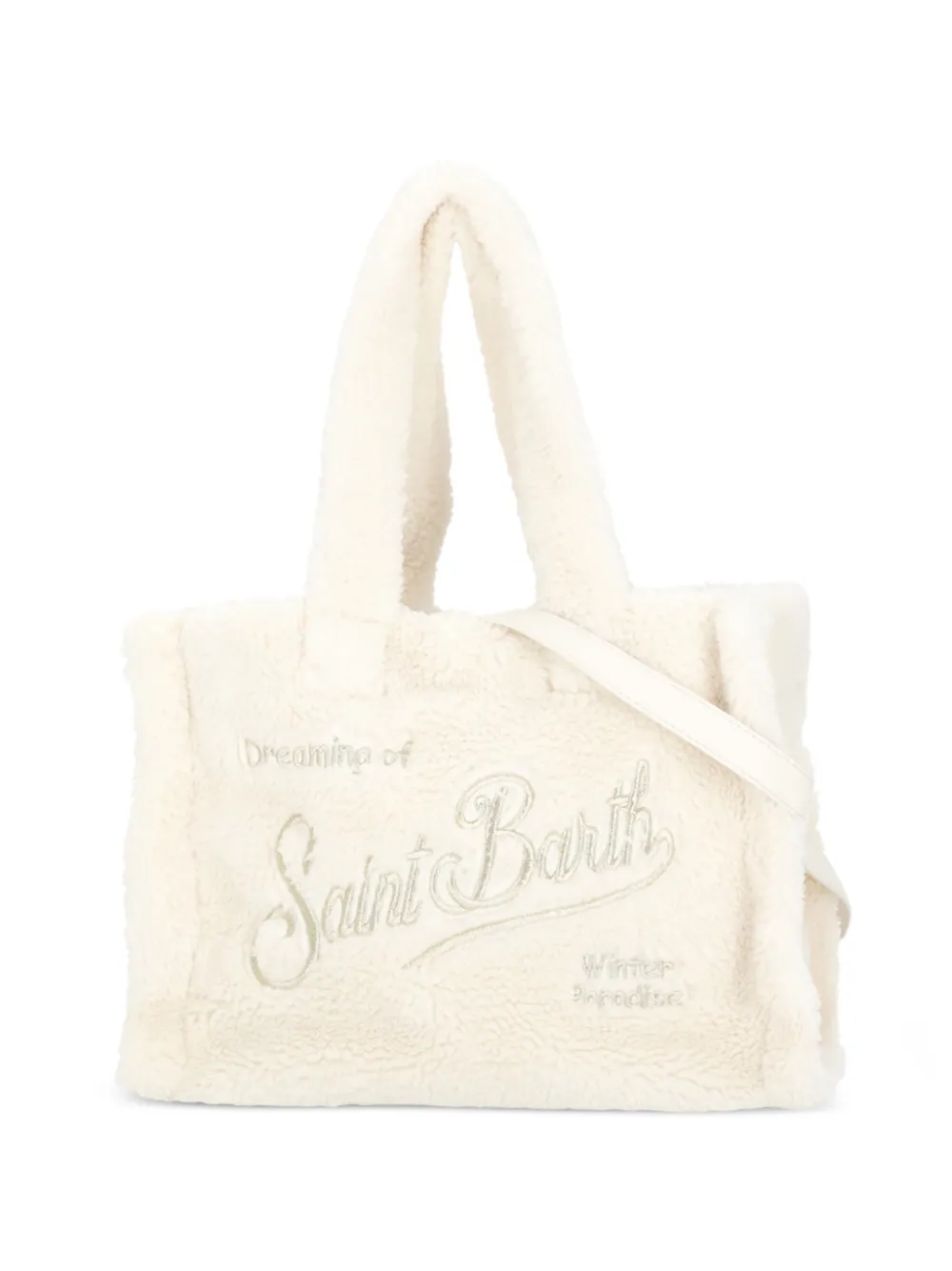MC2 Saint Barth Colette Teddy logo embroidered tote bag - Bianco