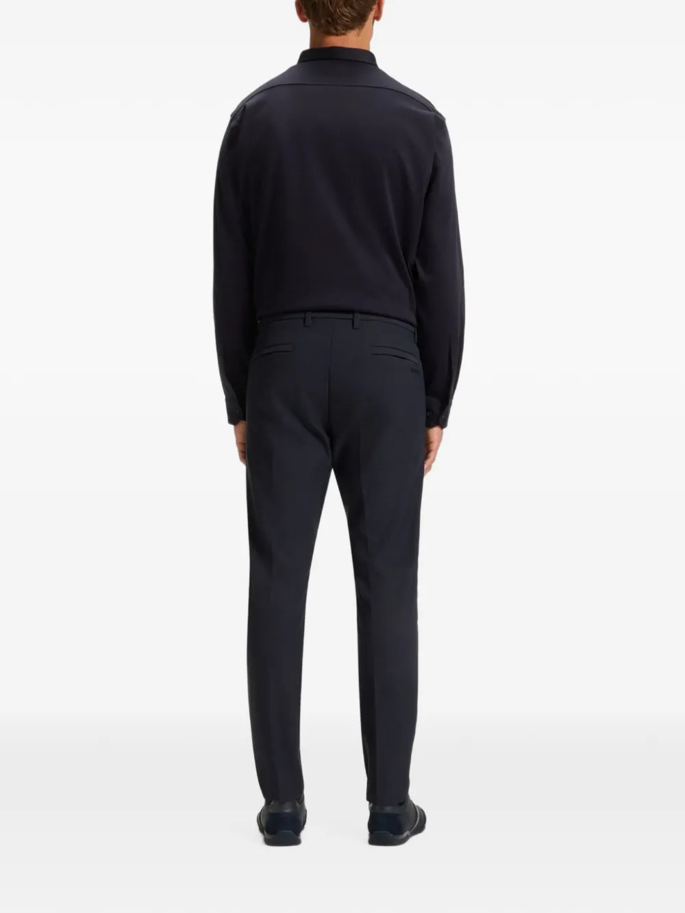 BOSS Slim-fit broek van waterafstotende stretch stof Grijs