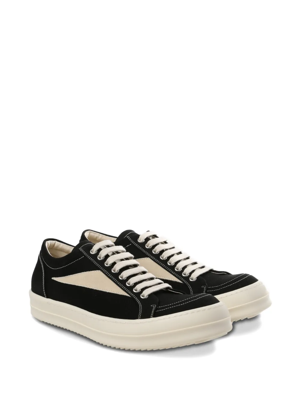 Rick Owens DRKSHDW panelled low-top sneakers Zwart