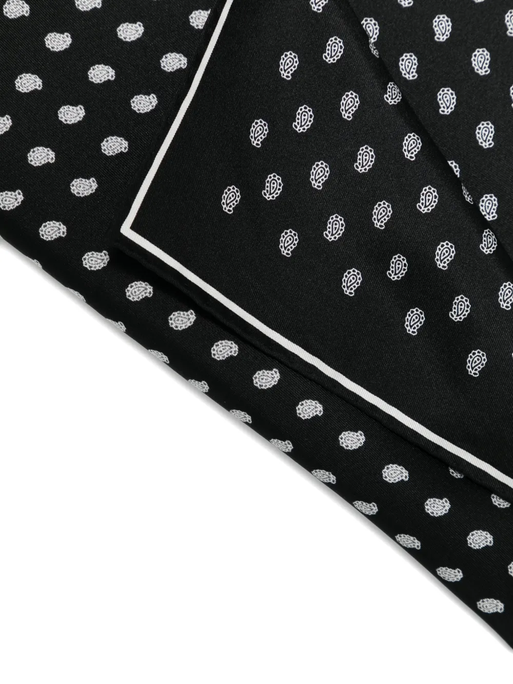  Tom Ford Patterned Pocket Square - Black 