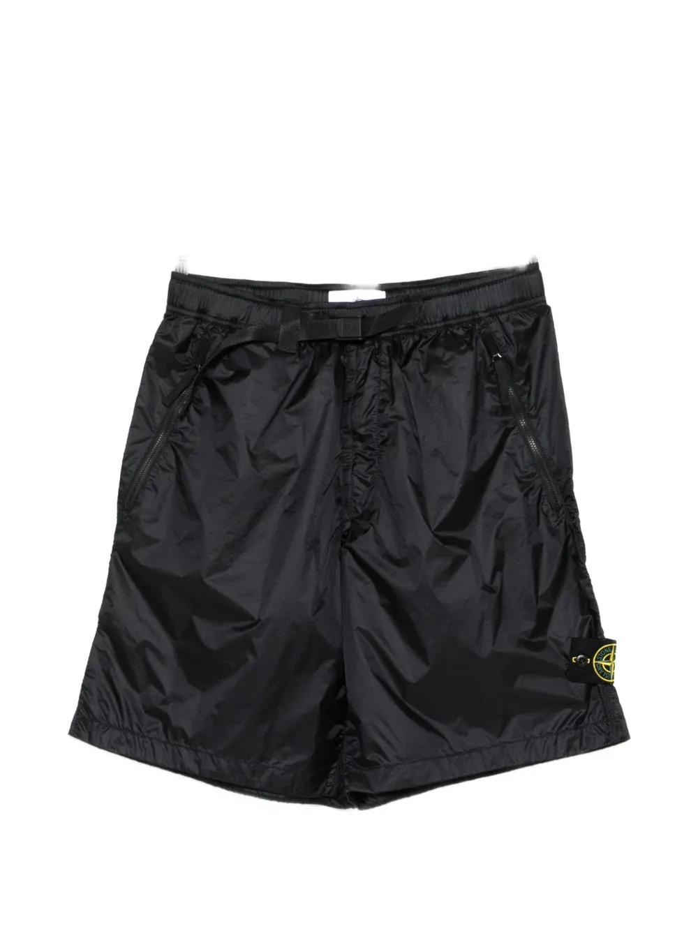 Stone Island logo-patch shorts - Blu