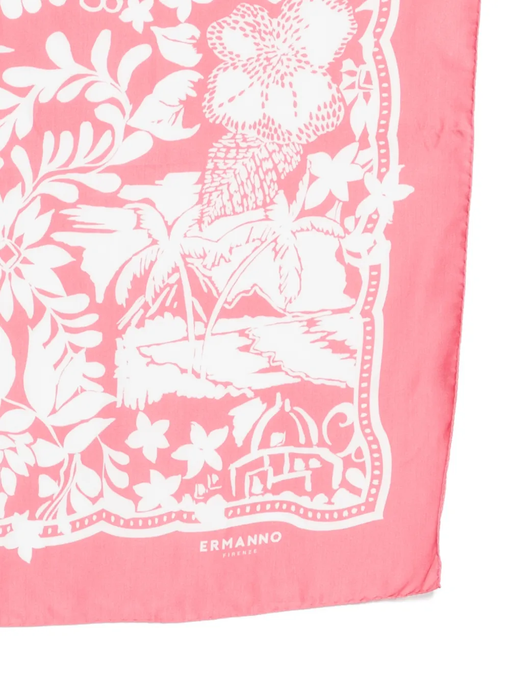  Ermanno Firenze Floral-print Scarf - Pink 