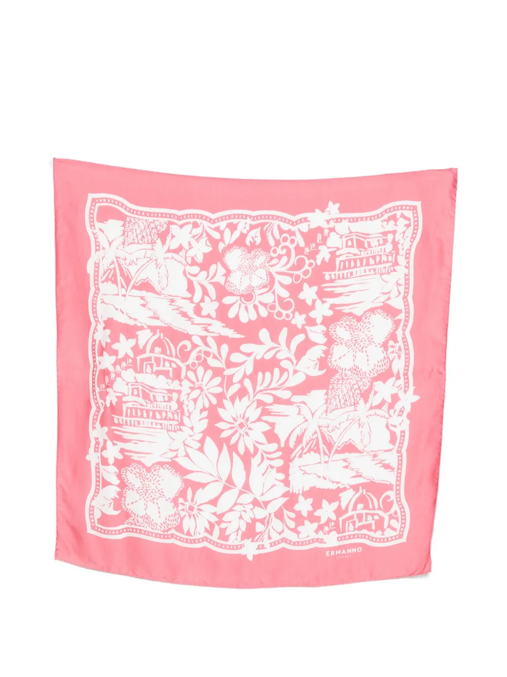 ERMANNO FIRENZE floral-print scarf - Rosa