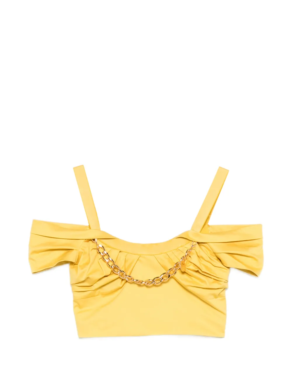 Elisabetta Franchi chain-detail top - Giallo