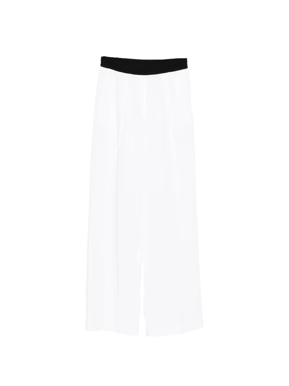 ERMANNO FIRENZE contrast-waistband trousers - Bianco