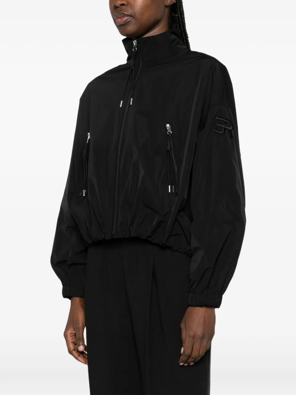  Ermanno Firenze Zip-up Bomber Jacket - Black 