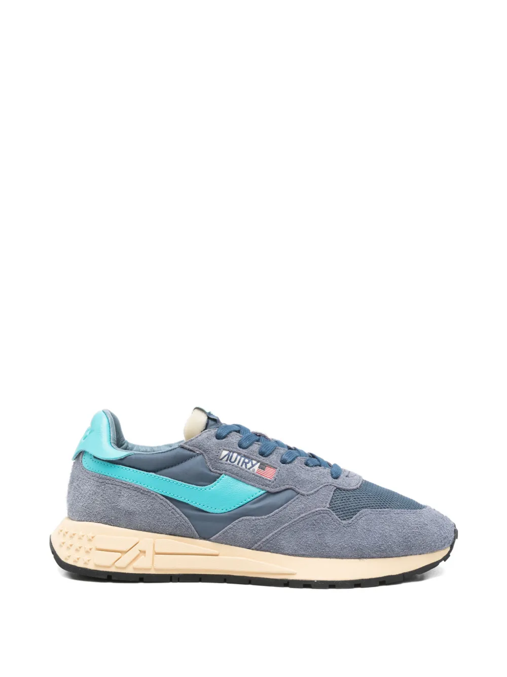 Autry leather panelled sneakers - Blu