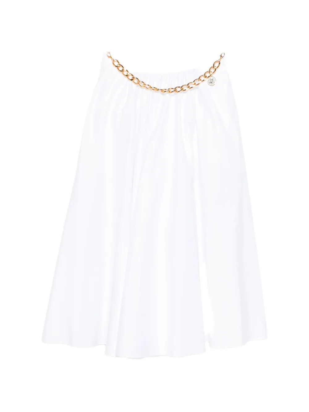 Elisabetta Franchi chain-detail midi skirt - Bianco