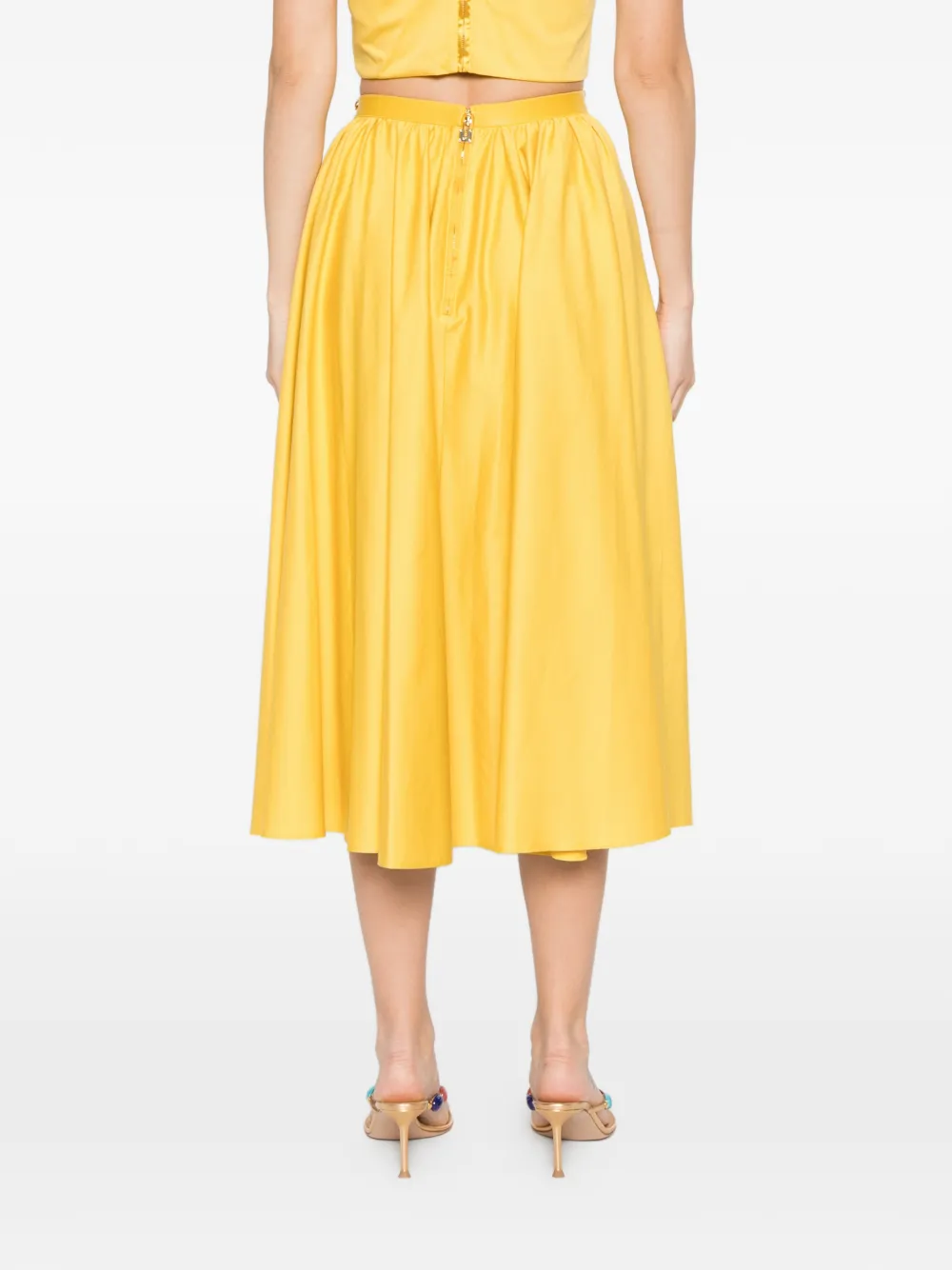 Chain-Detail Midi Skirt