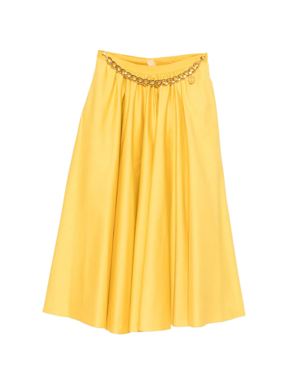 Elisabetta Franchi chain-detail midi skirt - Giallo