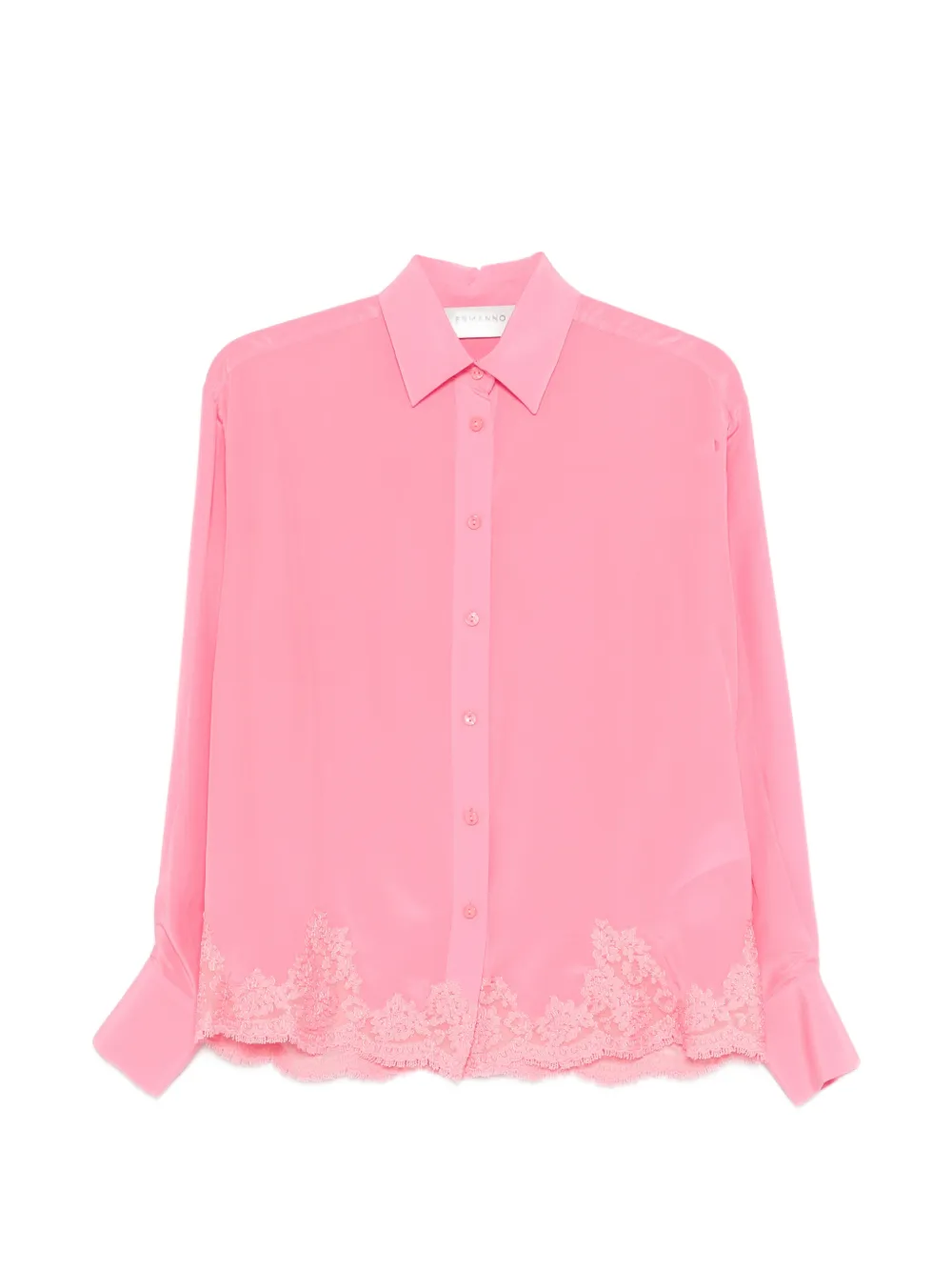 ERMANNO FIRENZE lace-trim shirt - Pink