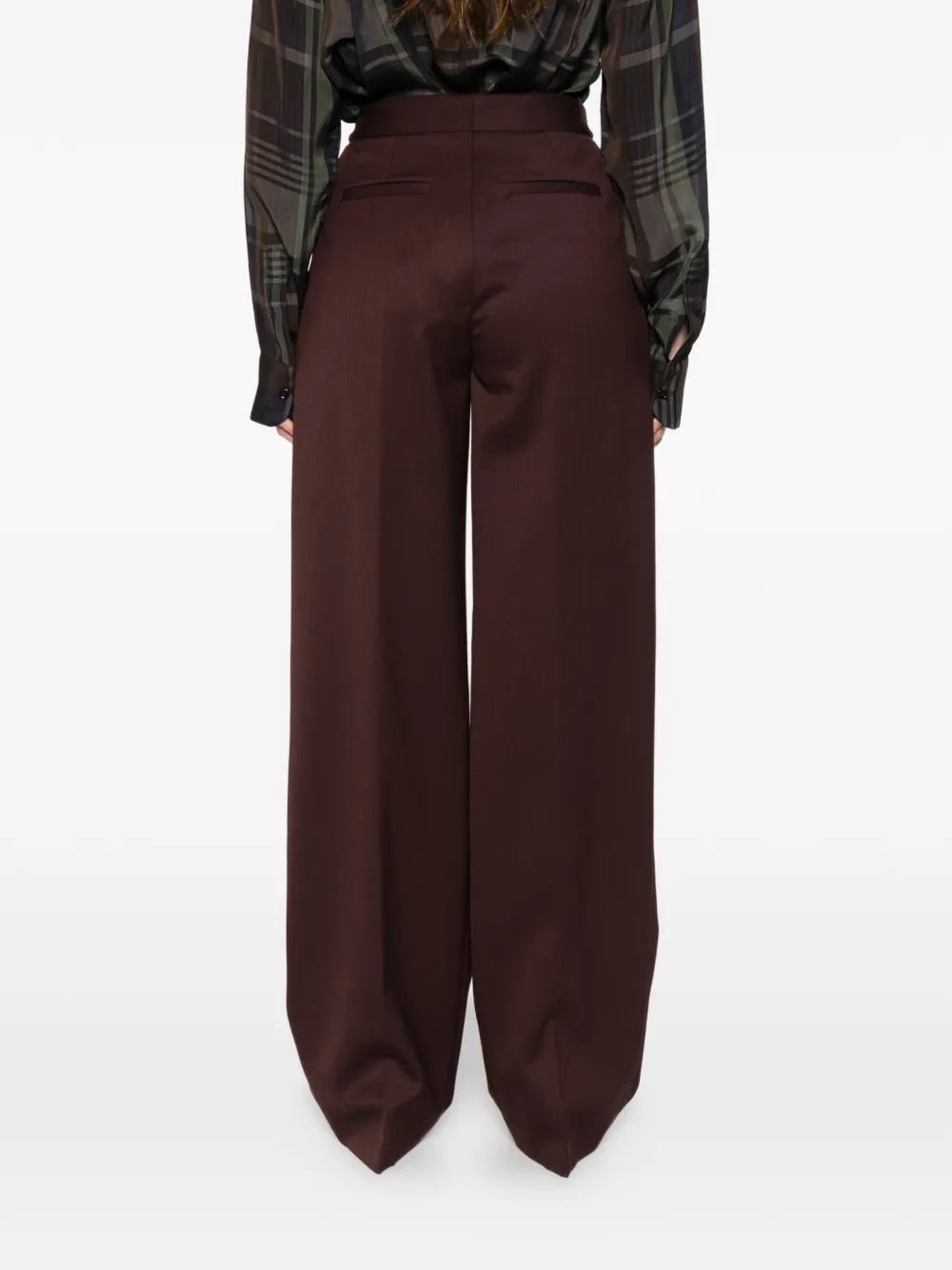 Elisabetta Franchi Pantalon met geplooide voorkant Bruin