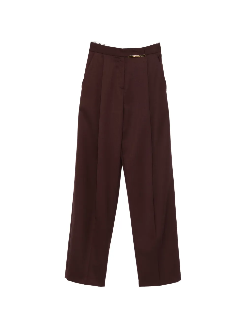 Elisabetta Franchi pleated-front tailored trousers - Marrone