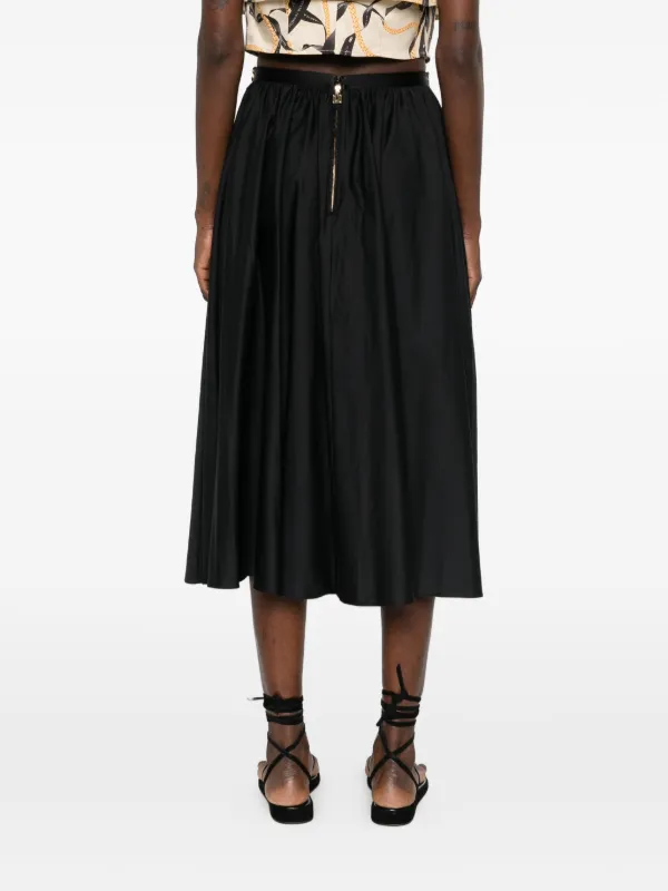 Elisabetta Franchi chain-embellishment Midi Skirt | Black | FARFETCH