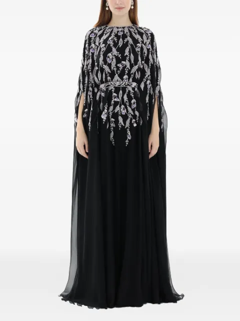 Dina Melwani embellished belted maxi dress
