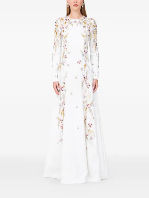 Dina Melwani floral-embellished dress