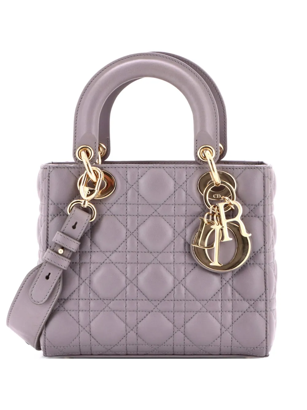 Christian Dior Pre-Owned Borsa a tracolla My ABCDior Lady Dior in pelle di agnello trapuntata con motivo Cannage - Grigio