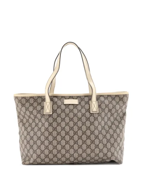 Gucci Pre-Owned Plus GG Coated Canvas with Leather Medium tote bag