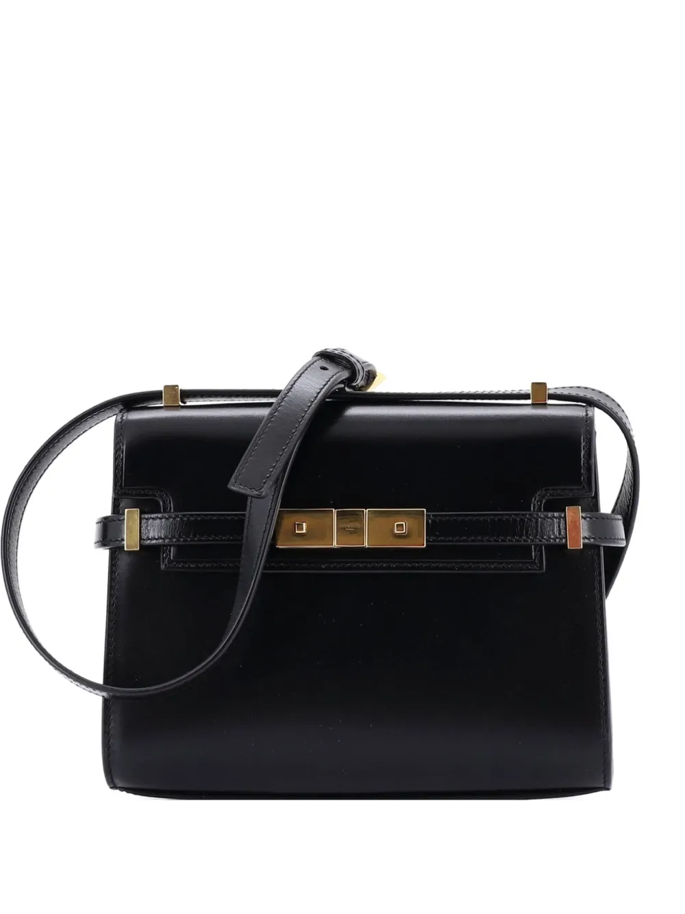 Saint Laurent Pre-Owned Borsa a spalla Manhattan piccola in pelle - Nero