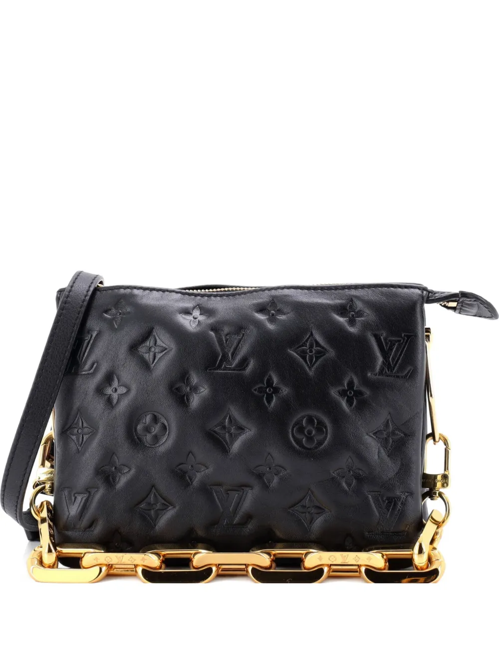 Louis Vuitton Pre-Owned Coussin Bag Monogram Embossed Lambskin BB crossbody bag - Schwarz