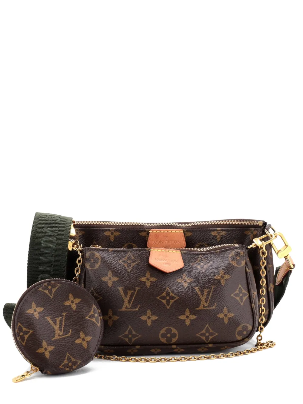 Louis Vuitton Pre-Owned Borsa a tracolla Multi Pochette Accessoires in tela con monogramma - Marrone