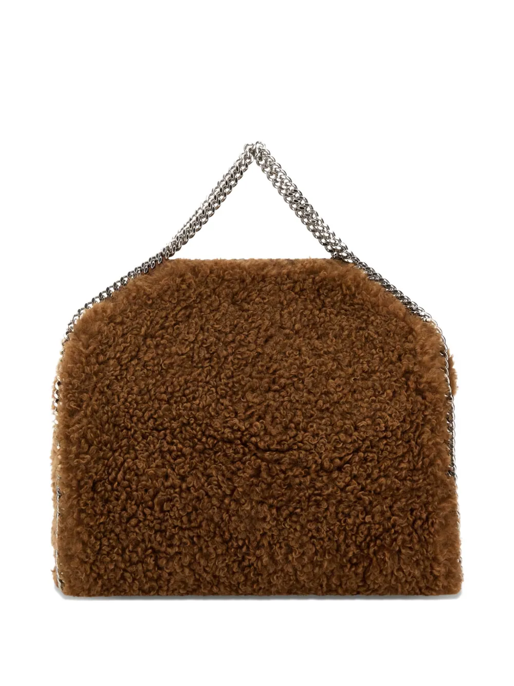 Stella McCartney Falabella faux-shearling tote bag - Marrone
