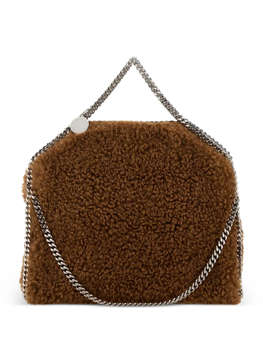 Stella McCartney Falabella faux-shearling tote bag - Marrone