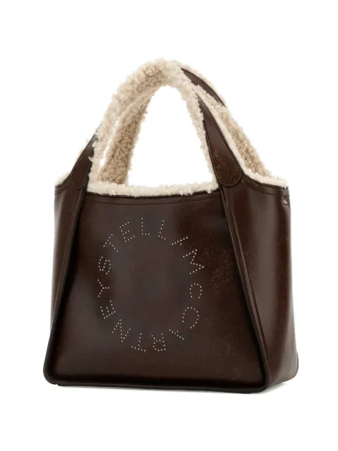 Stella McCartney logo plush-lined crossbody tote bag