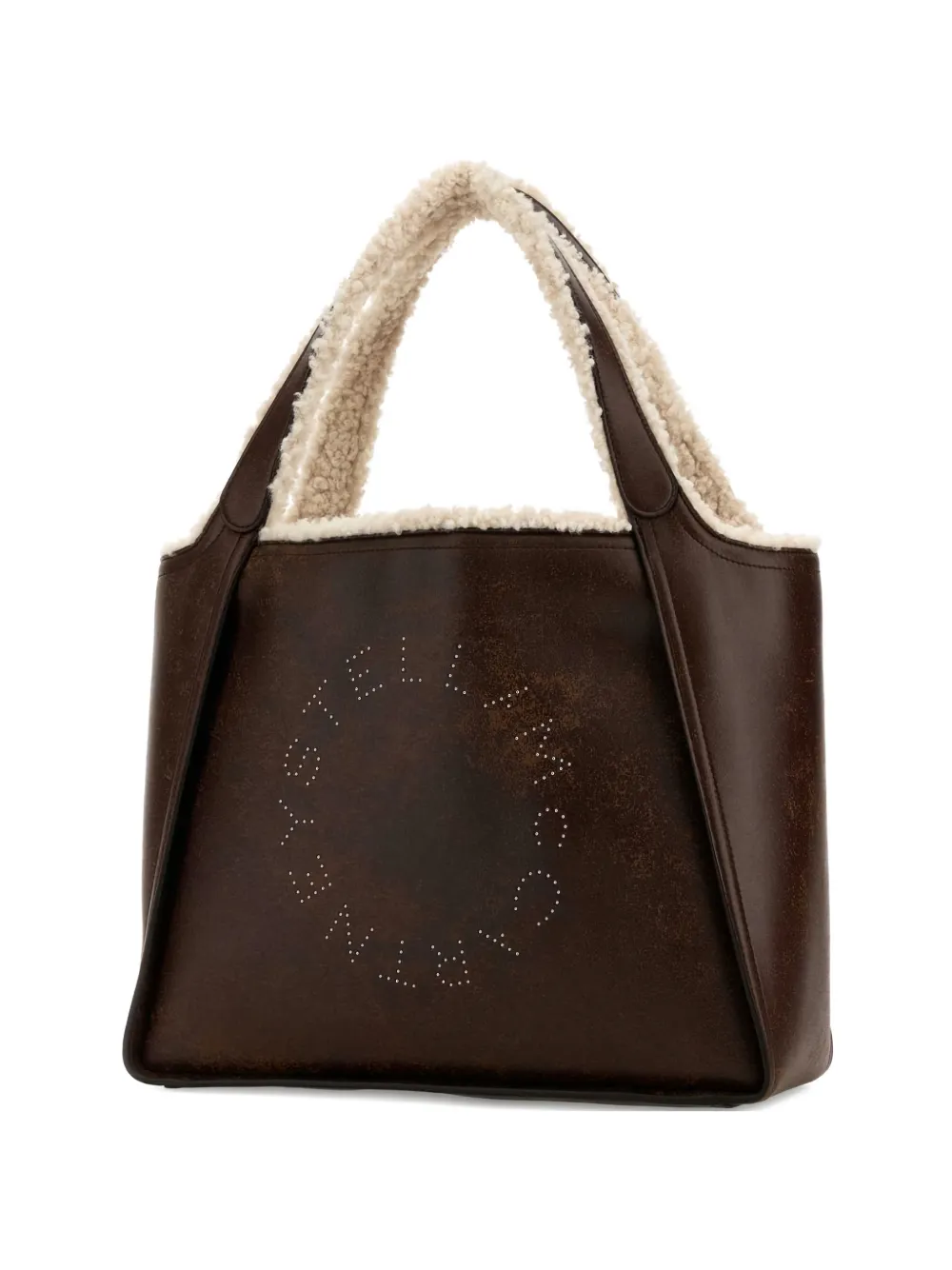 Stella McCartney Shopper met logo Bruin