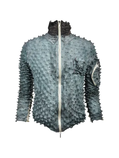 MASU spiky flight textured zip jacket