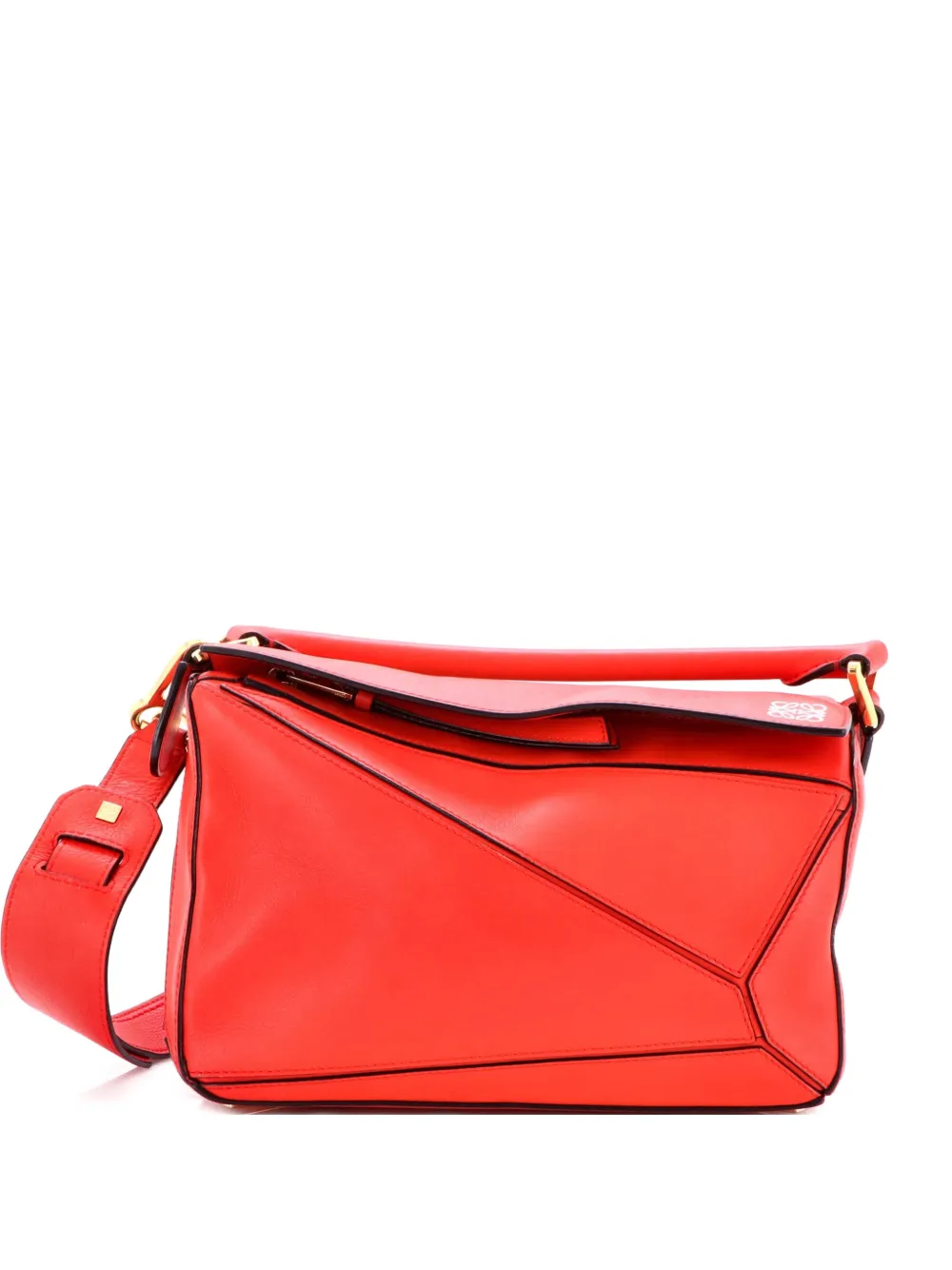 Loewe Pre-Owned Borsa a tracolla Puzzle piccola in pelle - Rosso