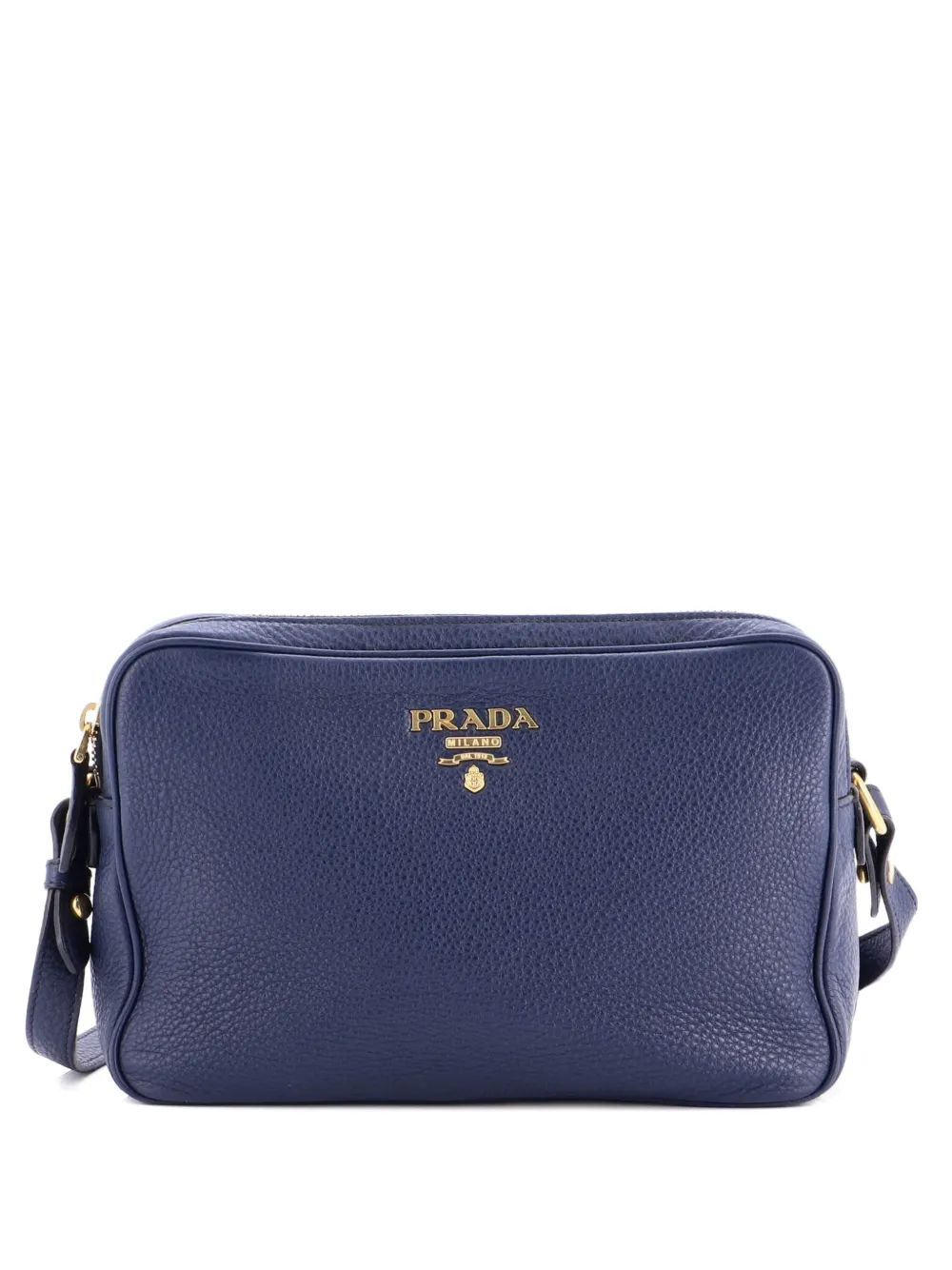 Prada Pre-Owned Double Zip Camera Bag Vitello Daino crossbody bag - Blu