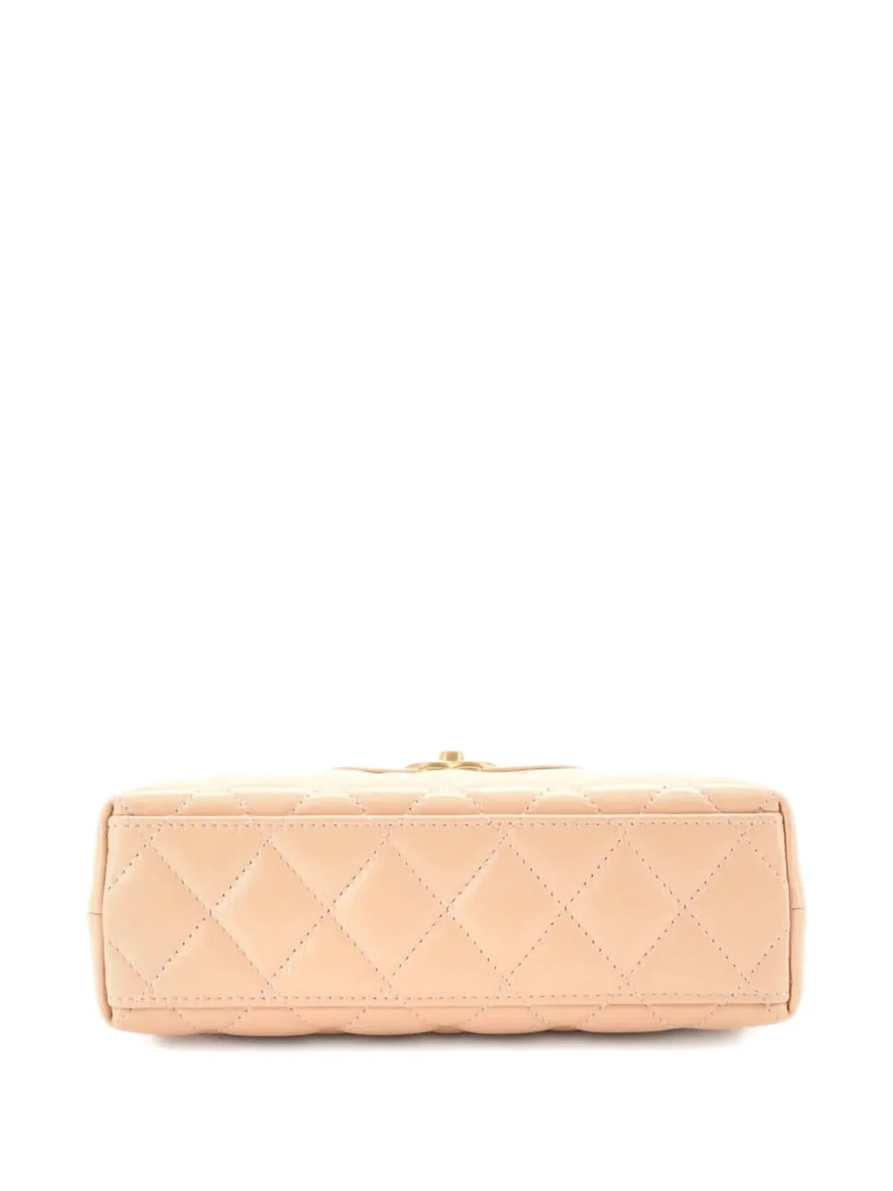 Kelly Top Handle Shopping Bag Quilted Shiny Aged Calfskin Mini Satchel