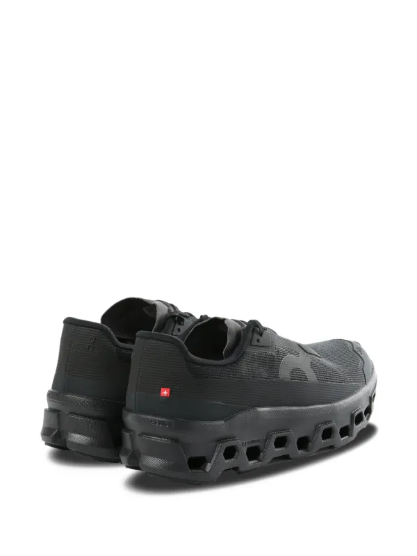On Cloudmonster Void lace-up Panelled Sneakers | Black | FARFETCH