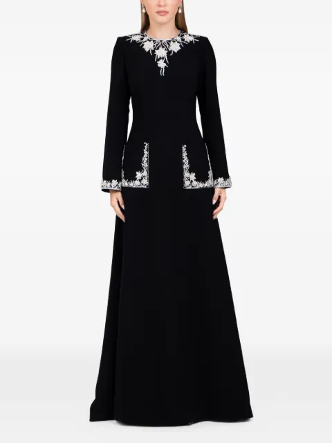 Dina Melwani long-sleeves maxi dress