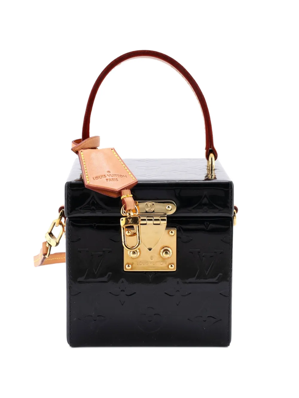 Louis Vuitton Pre-Owned Borsa a tracolla Bleecker Box NM in pelle Vernis con monogramma - Nero