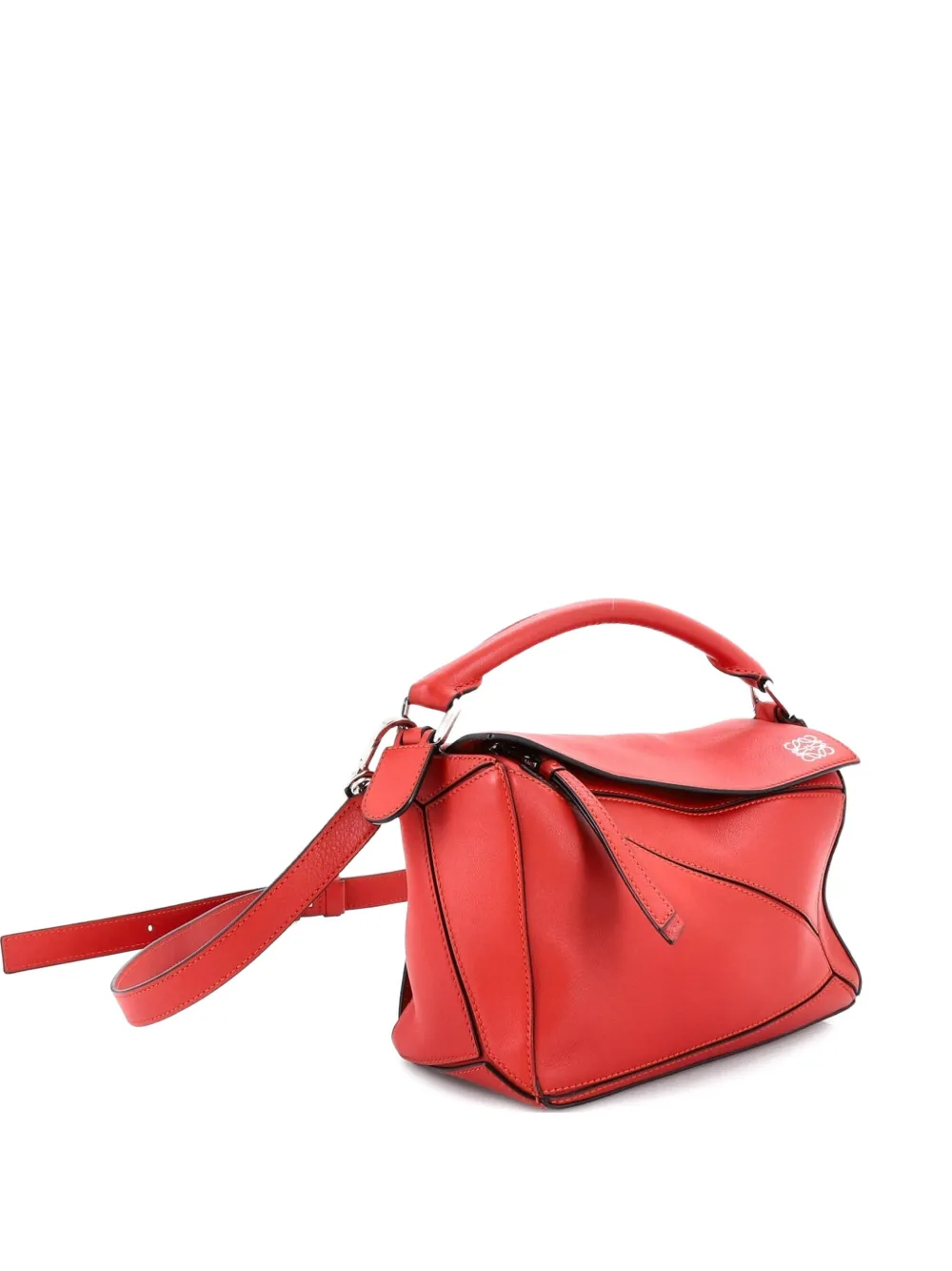 Loewe Pre-Owned Borsa a tracolla Puzzle piccola in pelle - Rosso