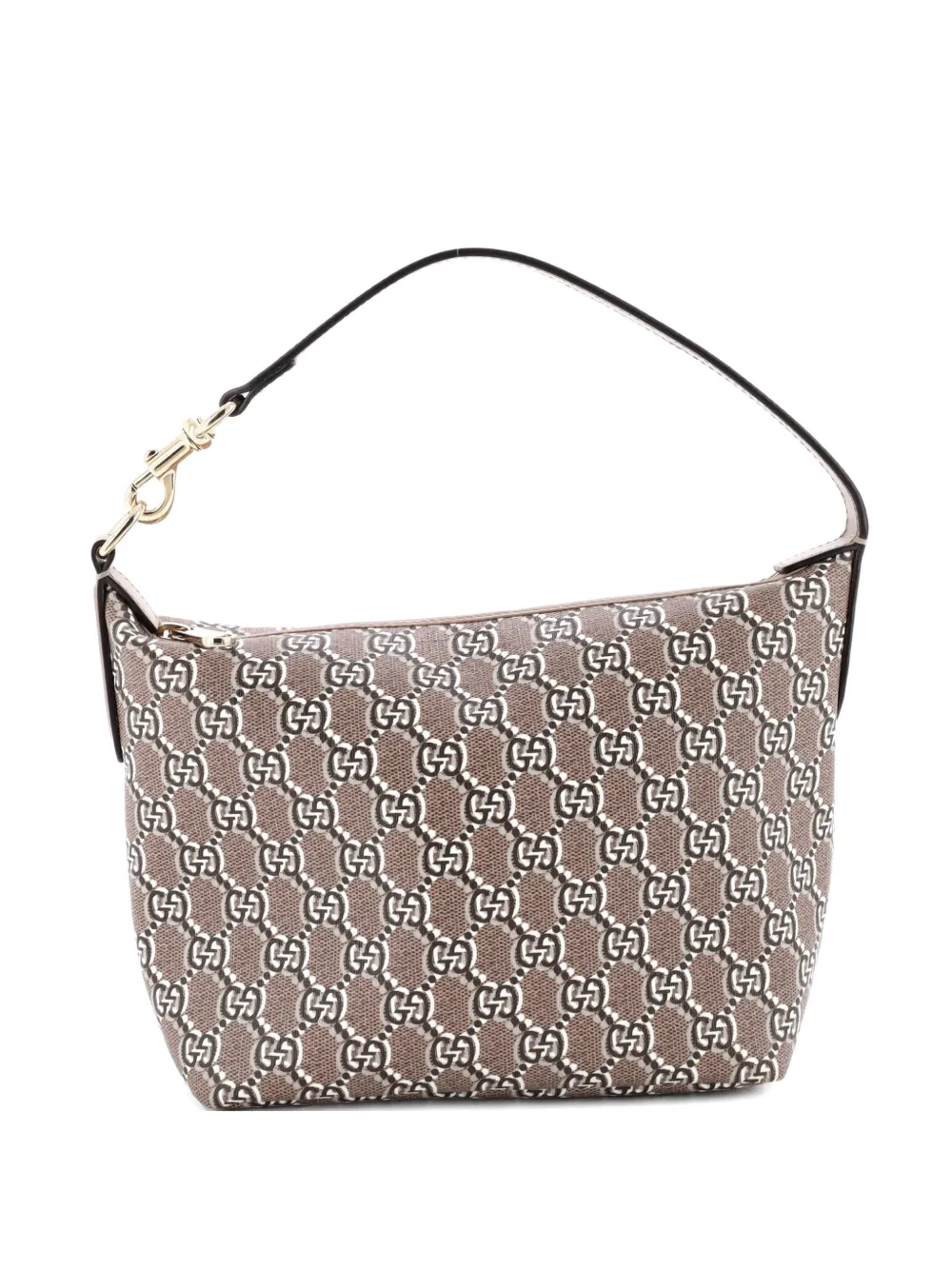 Gucci Pre-Owned Borsa a spalla Ophidia super mini in tela cerata GG con zip - Marrone