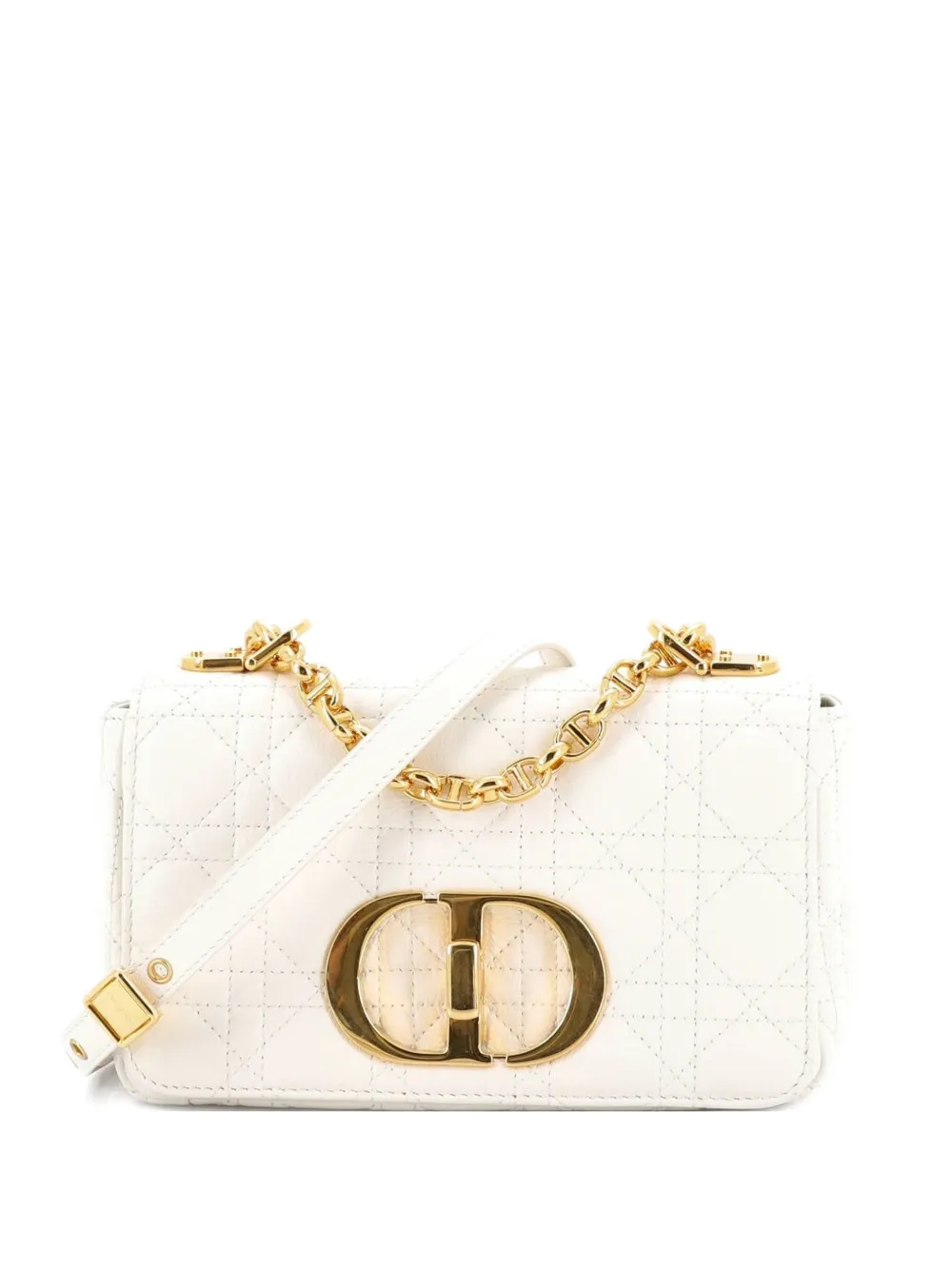 Christian Dior Pre-Owned Caro Bag Cannage Quilt Calfskin Small crossbody bag - Weiß