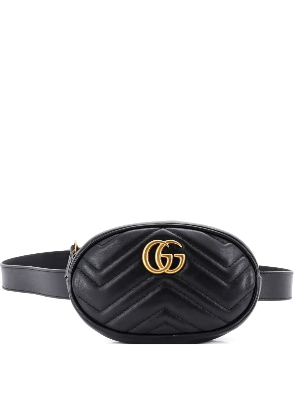 Gucci Pre-Owned Marsupio GG Marmont in pelle matelassé - Nero