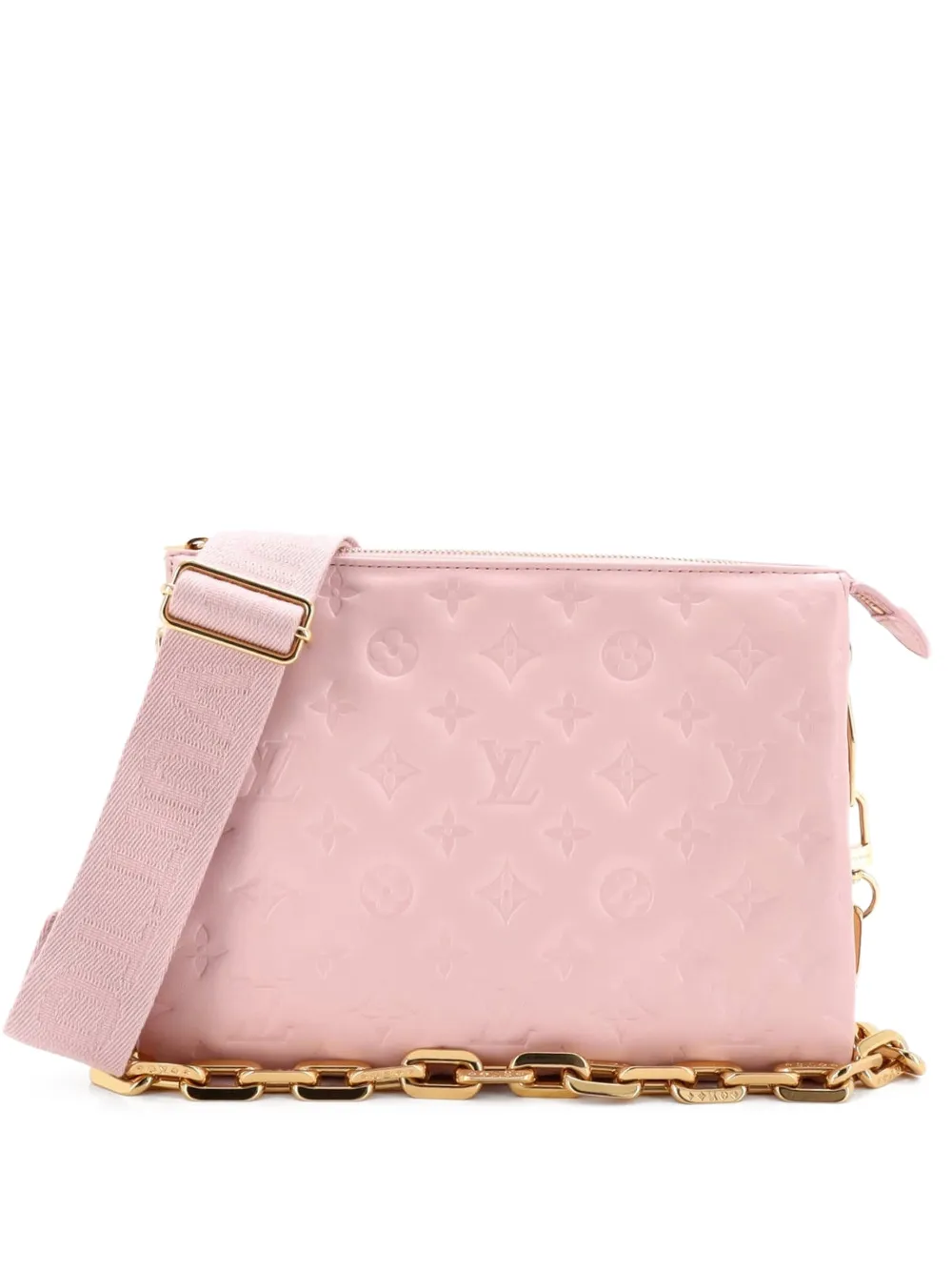 Louis Vuitton Pre-Owned Borsa a tracolla Coussin Bag PM in pelle di agnello goffrata con monogramma - Rosa