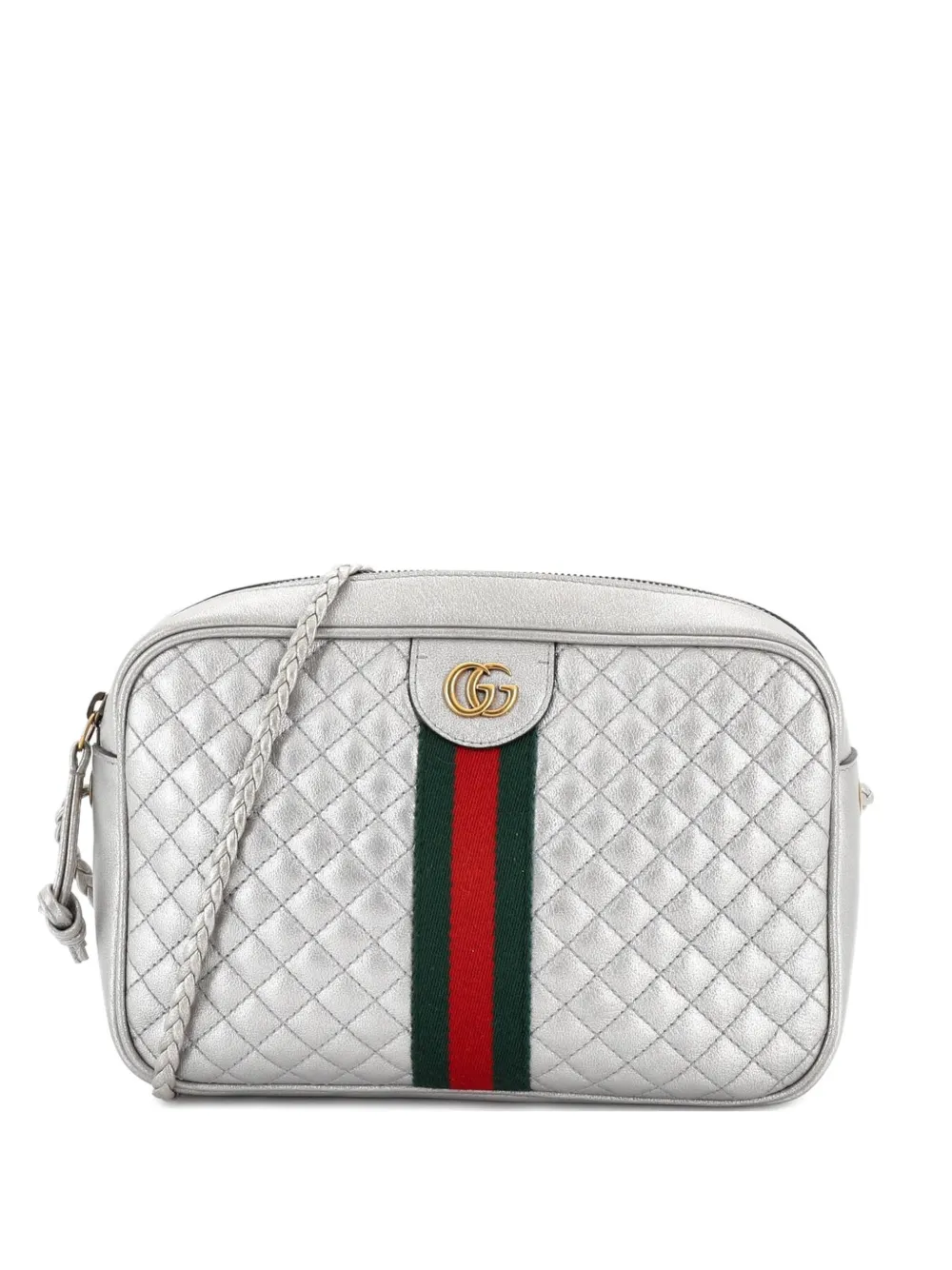 Gucci Pre-Owned Borsa a tracolla piccola in pelle trapuntata - Effetto metallizzato