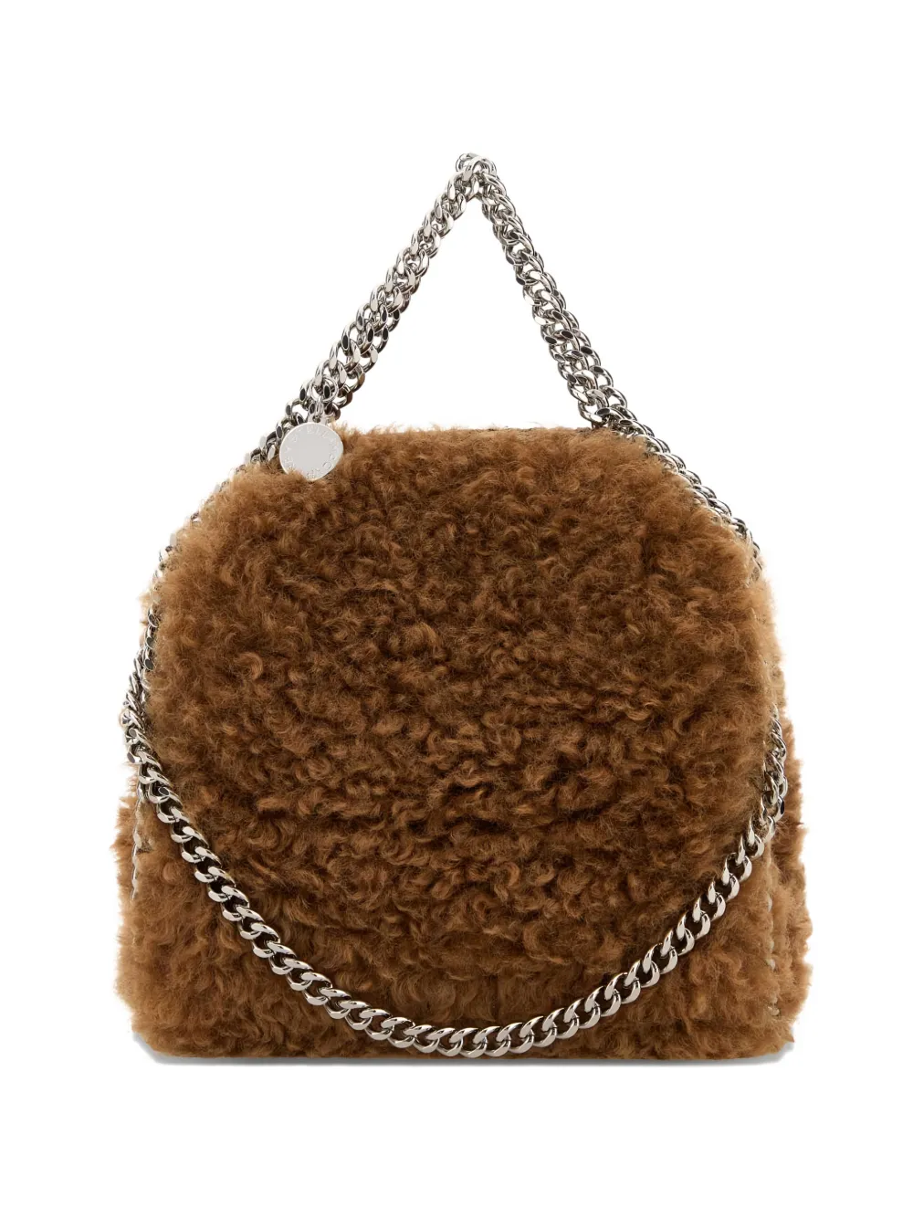 Stella McCartney Falabella faux-shearling handbag - Marrone