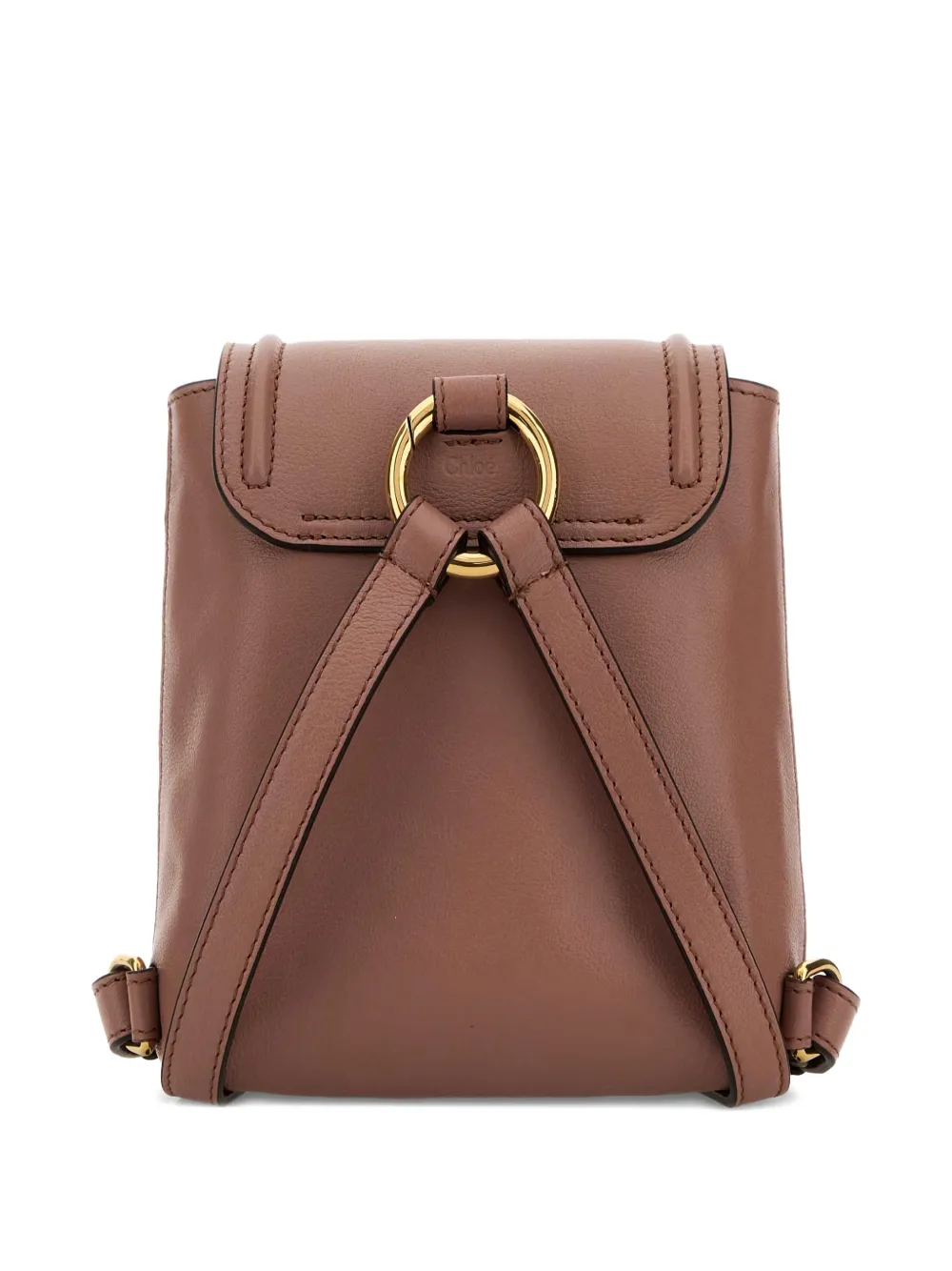 Chlo&eacute; mini Horse Medal leather backpack - Bruin