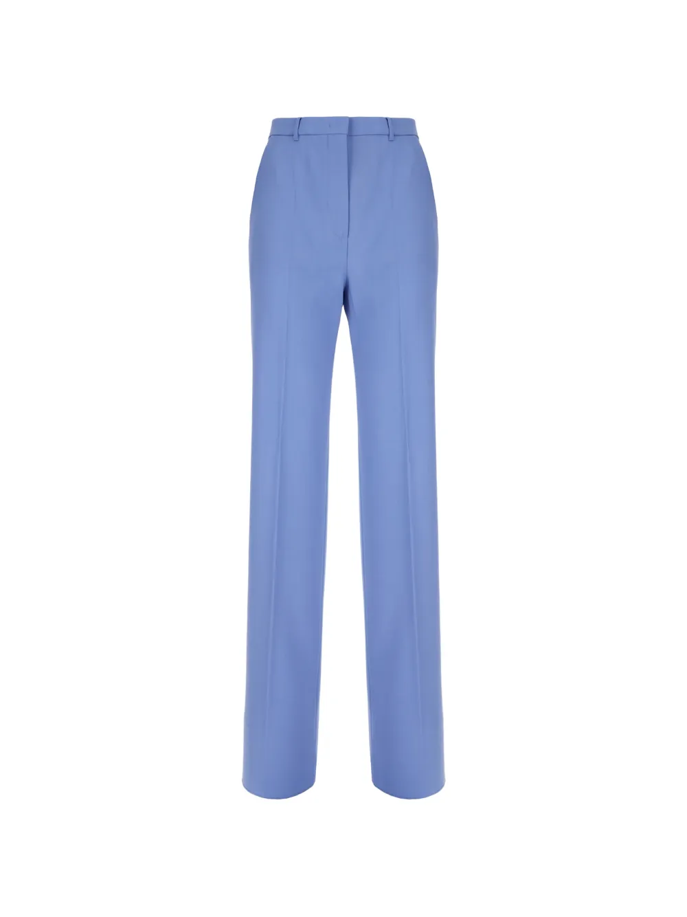 Max Mara pressed-crease straight-leg trousers Blauw