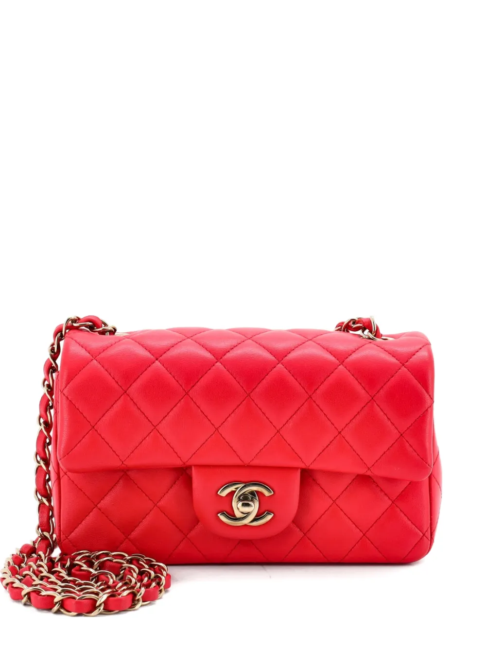 CHANEL Pre-Owned Classic Single Flap Bag Quilted Lambskin Mini crossbody bag - Pink