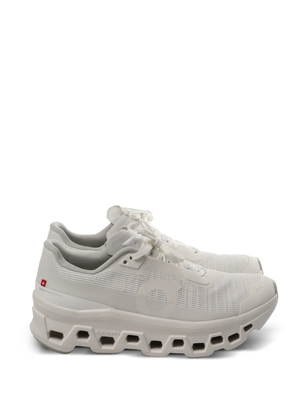 On Running Cloudmonster Void geperforeerde sneakers Wit